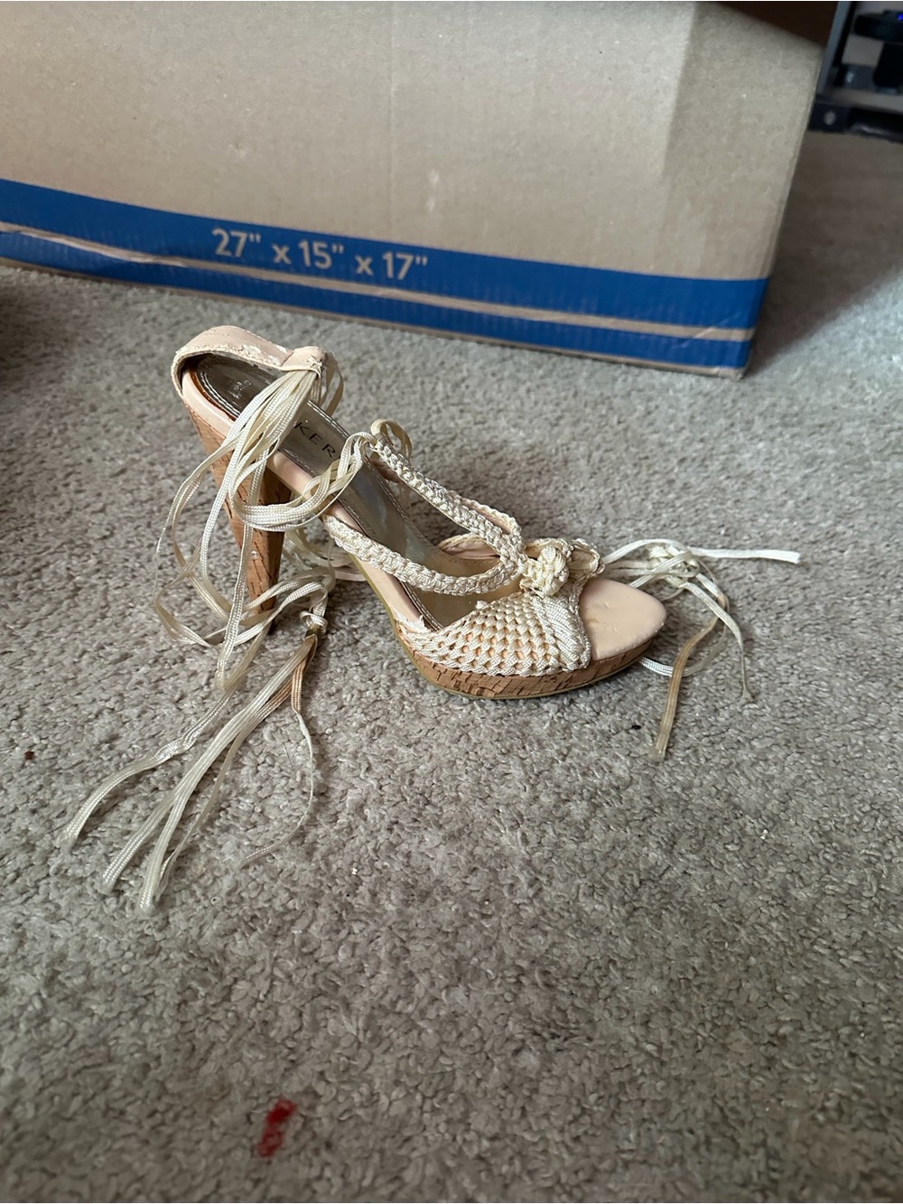 Espadrille style heel